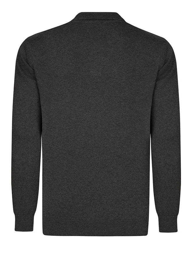 FELIX HARDY Pullover with Polo Collar