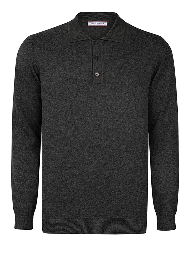 FELIX HARDY Pullover with Polo Collar