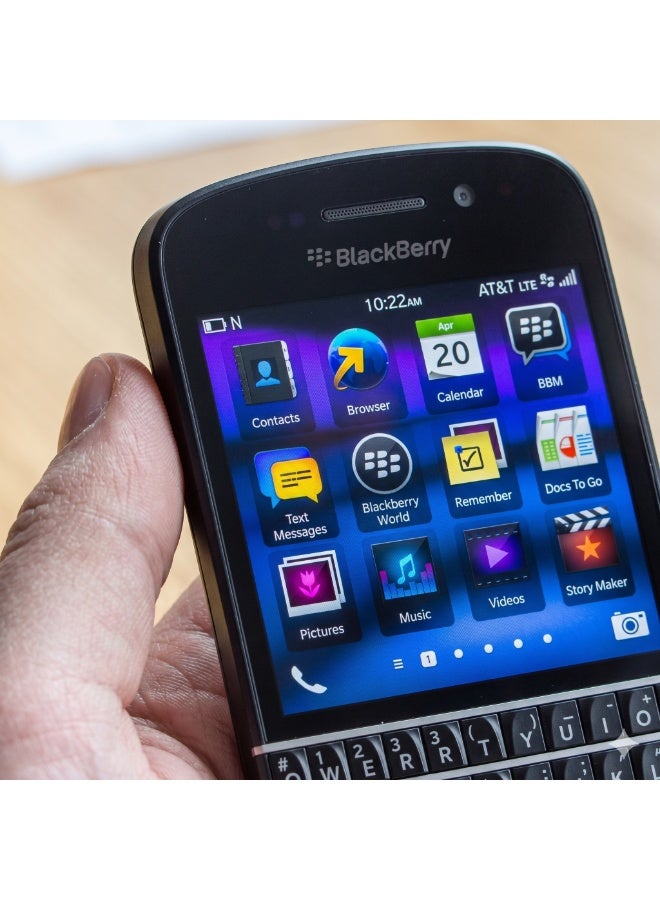 بلاك بيري Q10 هاتف ذكي 16 جيجابايت مع لوحة مفاتيح QWERTY - أسود - Image 2