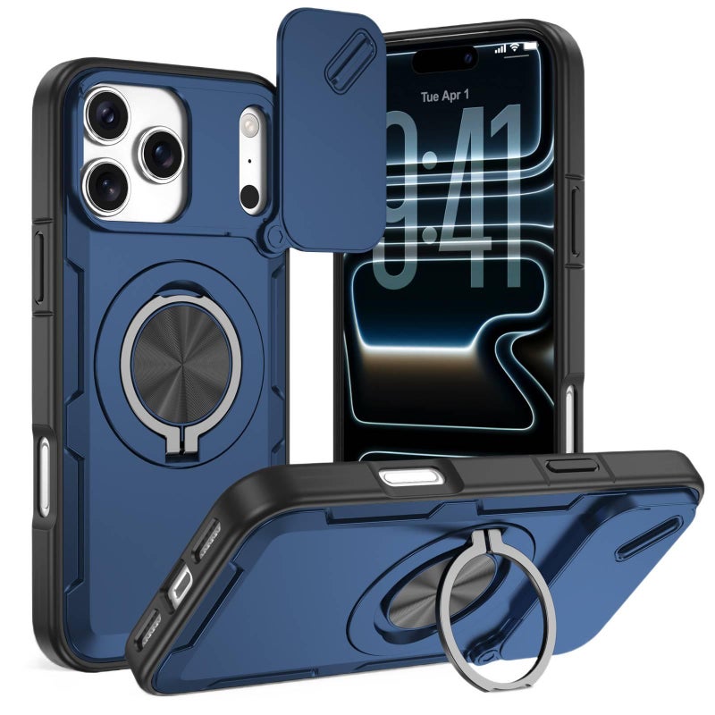 MagSafe Case | Blue | TPU | Strong Magnetic | Kickstand | Shockproof Cover for iPhone 17 / 17 Air / 17 Pro / 17 Pro Max - Image 1