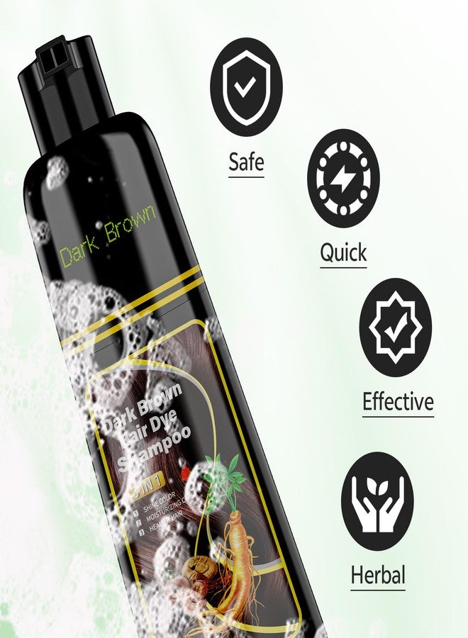 JUANCHI Dark Brown Hair Dye Shampoo 3 in 1, 150ML Hair Dye Shampoo for Women Men - Image 4