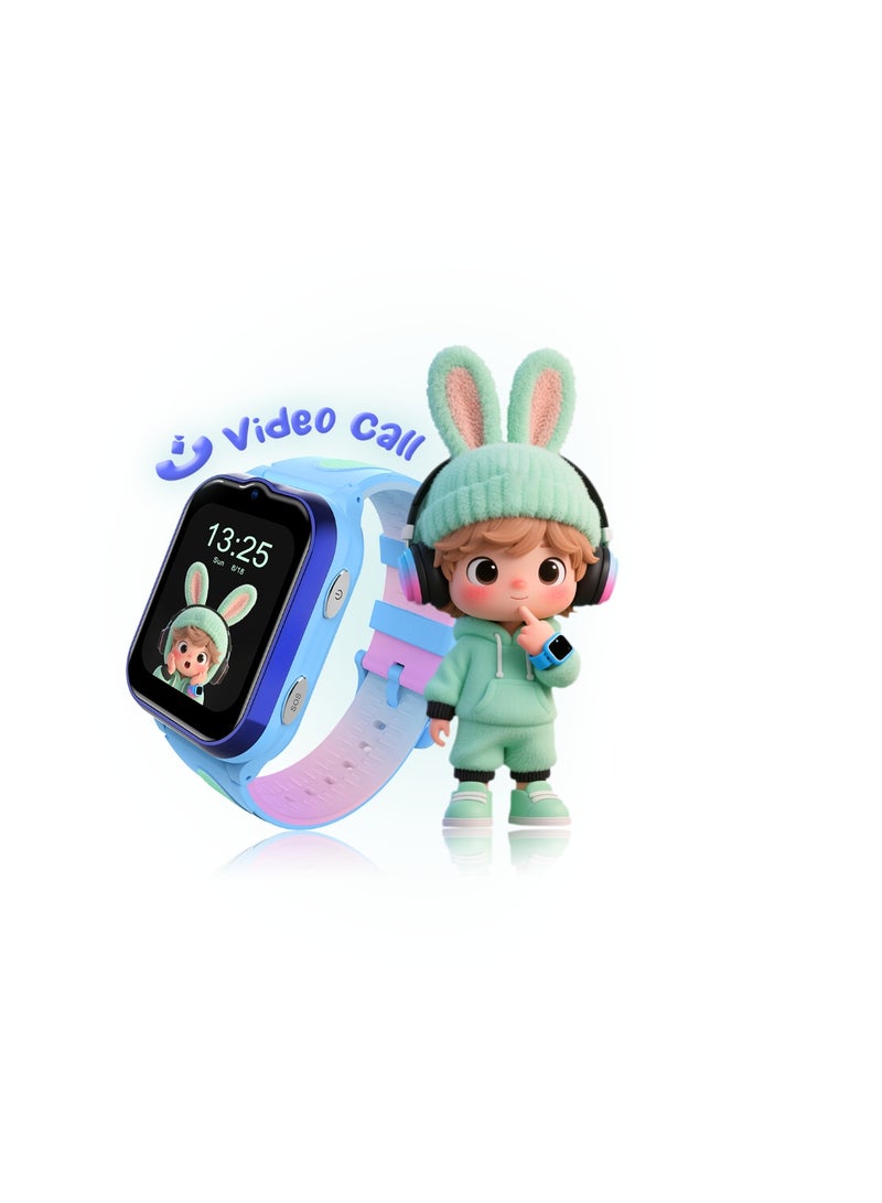 بينكو ساعة بينكو جينيوس K1 الذكية للأطفال بتقنية 4G، مزودة بنظام تحديد المواقع العالمي (GPS) ووظيفة الاتصال، وشاشة 1.69 بوصة وبطارية 800 مللي أمبير - لون أزرق - إصدار الشرق الأوسط - Image 2