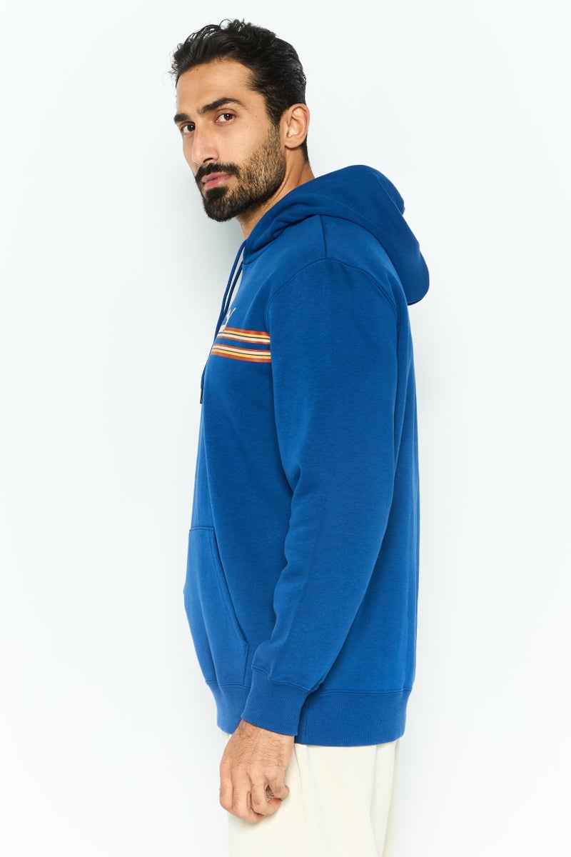 PUMA Men Sportswear Fit Long Sleeve Outdoor Hooded Sweatshirt, Blue  - Image 3