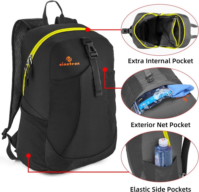sinotron 22L Lightweight Packable Hiking Backpack, Small Hiking Backpack Day Pack for Women Men Travel Camping Vacation - Image 3