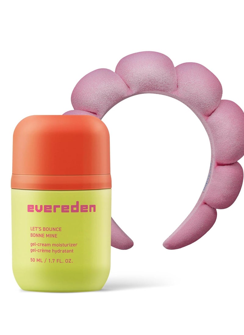 Evereden Evereden Let's Bounce Gel-Cream Kids Face Moisturizer | Cute Terry Headband | Clean & Vegan Pre Teen Face Moisturizer - Light, Non-Greasy Hydration for Oily & Pimple-Prone Skin - Redness-Calming  - Image 3