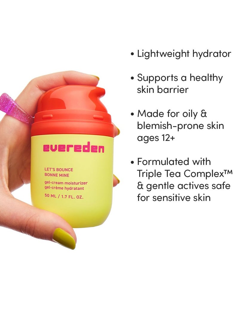 Evereden Evereden Let's Bounce Gel-Cream Kids Face Moisturizer | Cute Terry Headband | Clean & Vegan Pre Teen Face Moisturizer - Light, Non-Greasy Hydration for Oily & Pimple-Prone Skin - Redness-Calming  - Image 2