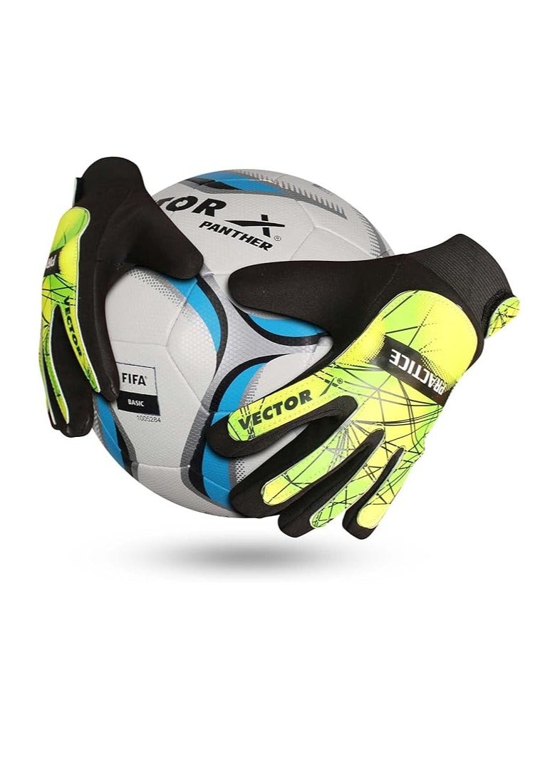 Vector X Practice Goalkeeper Gloves | Gloves with Finger Saves & Super Grip Palms | Soccer Goalkeeper Gloves for Youth | Adult - Image 2