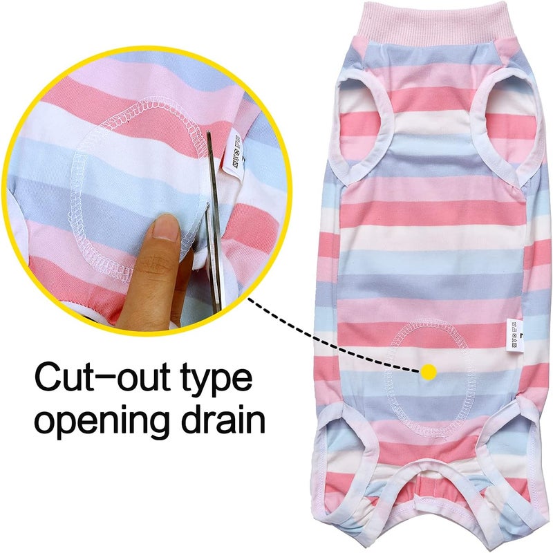 Coppthinktu Dog Recovery Suit for Abdominal Wounds or Skin Diseases, Breathable Dog Surgery Recovery Suit for Dogs, E-Collar Alternative After Surgery Wear Anti Licking Wounds (Pink M) - Image 3