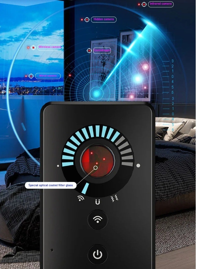 Ultra Thin Hidden Camera Detector, Card Shaped Infrared Spy Scanner, Anti-Spy Wireless Signal Finder, Detect Hidden Devices, GPS Trackers, Cameras, Privacy Security for Travel, Car, Office, Hotel - Image 1