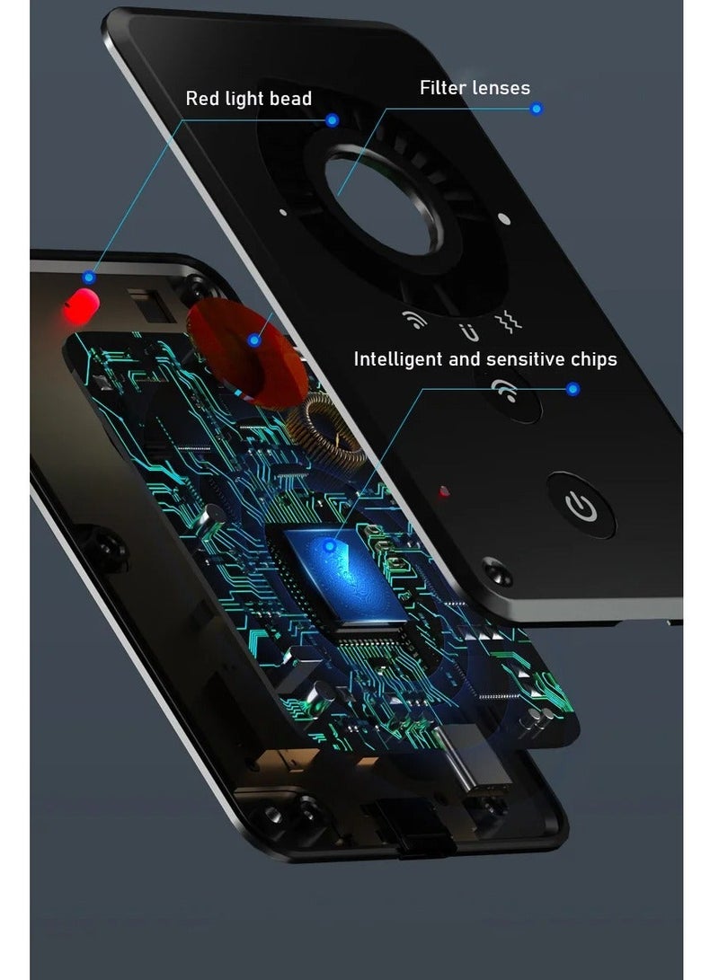 Ultra Thin Hidden Camera Detector, Card Shaped Infrared Spy Scanner, Anti-Spy Wireless Signal Finder, Detect Hidden Devices, GPS Trackers, Cameras, Privacy Security for Travel, Car, Office, Hotel - Image 5