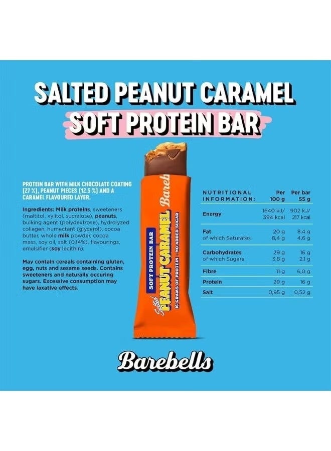 Barebells Protein Bar Salted Peanut Caramel – 55g Pack of 12 - Image 2
