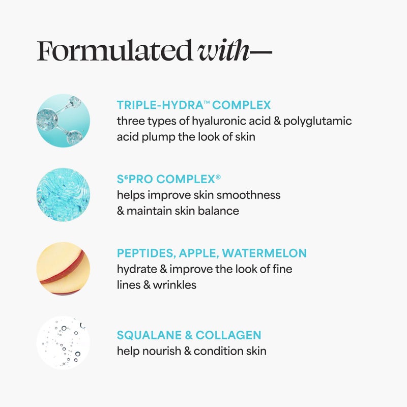 TULA Skin Care 24/7 Ultra Hydration - Triple Hydra Complex Day & Night Serum, Plumps Skin & Delivers Moisture While Reducing Fine Lines, 1 fl oz. - Image 4