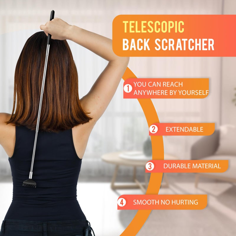 USAGA 28 أصابع (الجيل الثالث) مدلك الرأس، مدلك فروة الرأس، حكة الرأس، مدلك الظهر القابل للتمديد لتخفيف التوتر، تحفيز الشعر واسترخاء الجسم - Image 5