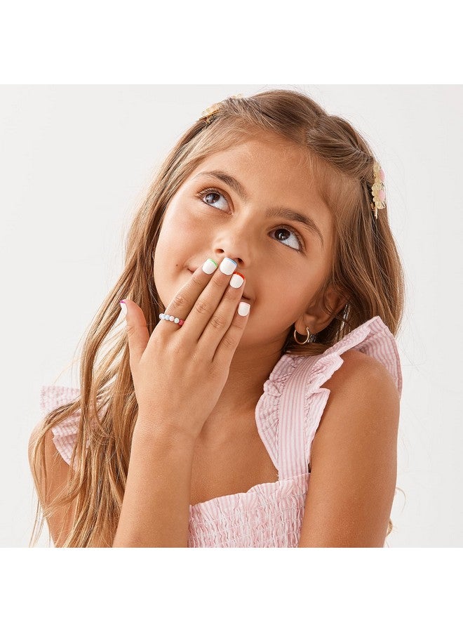 Impress KISS imPRESS Mini Press-On Nails Manicure for Kids - 'French Pop' - Beginner Nail Art Set with Nail File & 20 Fake Nails - Image 3