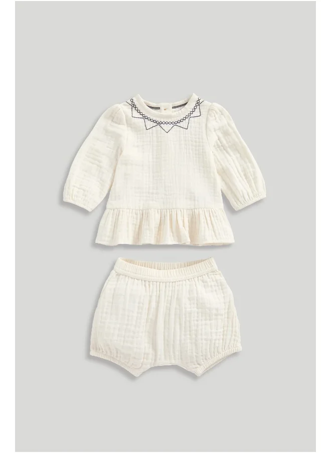 mothercare Muslin Top and Shorts Set