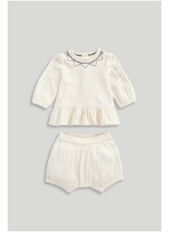 mothercare Muslin Top and Shorts Set  - Image 1