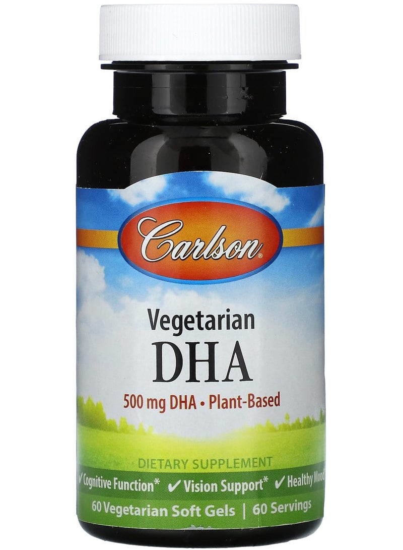 Vegetarian DHA, 500 mg, 60 Vegetarian Soft Gels