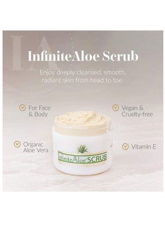 InfiniteAloe InfiniteAloe Everyday Hero Baby Soft Scrub - The Ultimate In Face & Body Exfoliation - Exfoliating Scrub for Face Scrub and Body Scrub in one, Aloe Body Scrub, Rosehip Oil Scrub, Scrub for Dry Skin, Hydrating and Exfoliating for the Ultimate Face & Body Scrub. Packaging Design May Vary. (1) 4oz  - Image 4