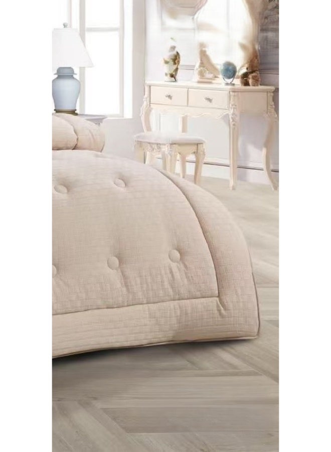 لوفيرا طقم مفرش نفرين ملكي لحاف قماش متين وناعم ونقشة عصرية 8 قطع مقاس 240*260 سم - Image 4