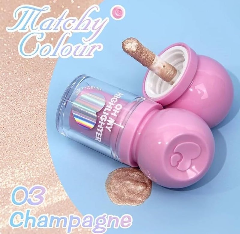 Highlighting Drops - Liquid Highlighter for Face with Metallic Finish-MINI -3 - Image 2