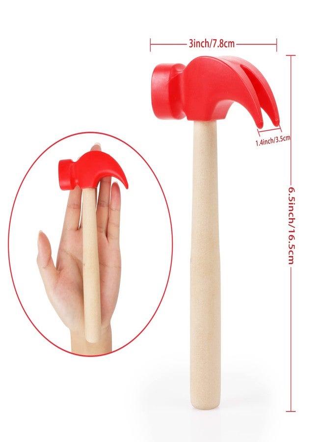 Fowecelt Wooden Hammer Toys Simulation Hammers Maintenance Tools Educational Toys for Kids Birthday Party Games Supplies - Image 2