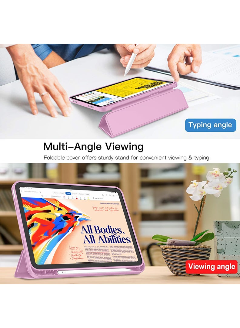 Theodor Case Compatible with iPad (A16) 11th Gen 11 Inch 2025/10th Gen 10.9 Inch 2022 Smart Case with Pencil Holder, Protective Case with Soft TPU Back, Auto Sleep/Wake Cover, Purple - Image 4