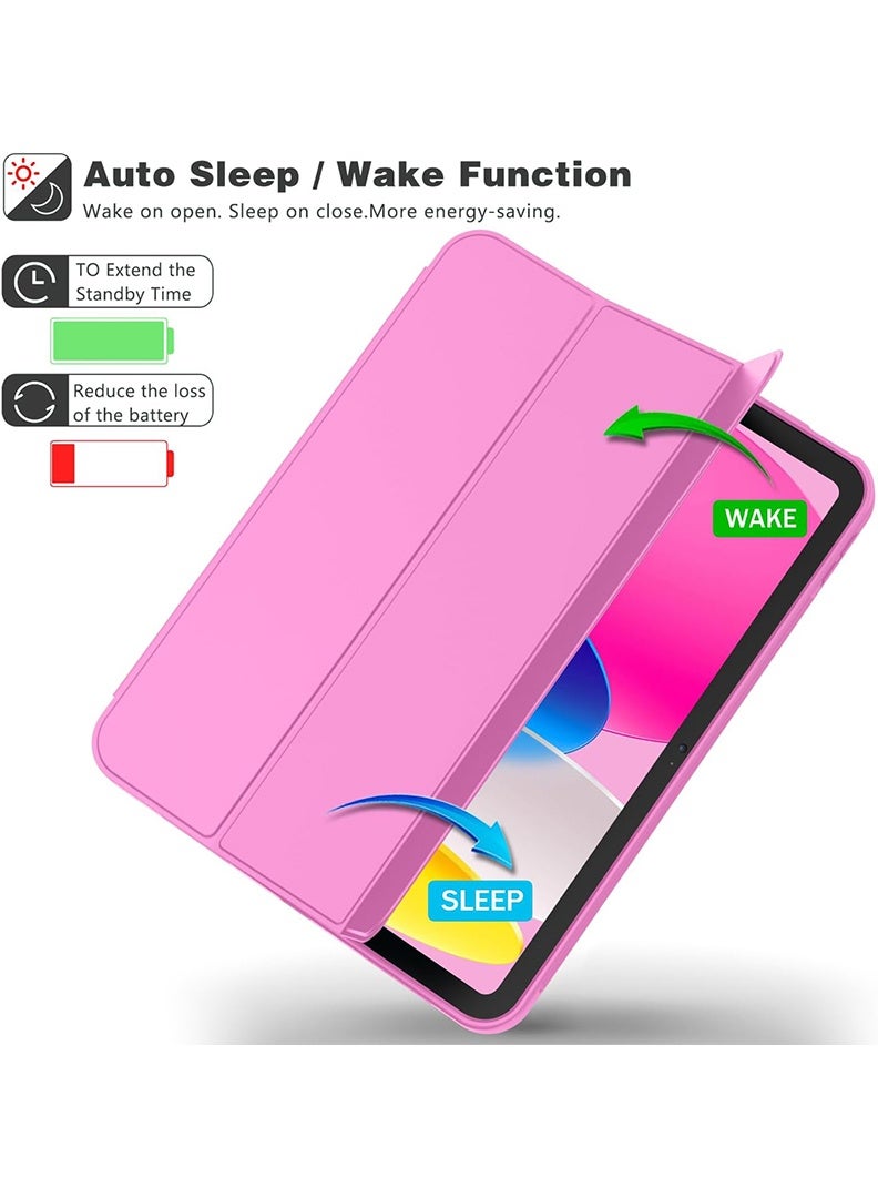 ثيودور جراب ذكي رفيع لجهاز iPad من الجيل الحادي عشر A16 (2025) مقاس 11 بوصة والجيل العاشر (2022) مقاس 10.9 بوصة - غطاء واقٍ خفيف الوزن مع حامل قلم، خاصية التشغيل/الإيقاف التلقائي، ظهر من مادة TPU ناعمة - بنفسجي - Image 4