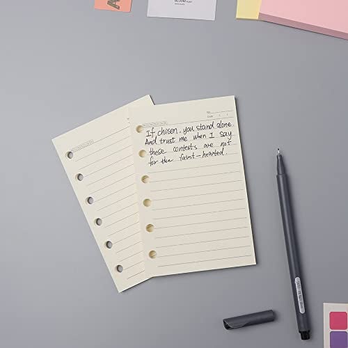 AxeWoodz A7 Lined Refill Paper 3 Pack Loose Leaf 6-Hole Filler Paper Refills Planner Binder Insert, 120 Sheets/240 Pages Binder Notebook Papers for A7 Travel Journal Diary - Image 3