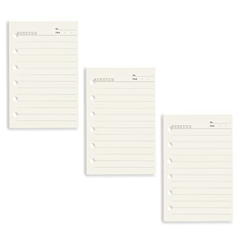 AxeWoodz A7 Lined Refill Paper 3 Pack Loose Leaf 6-Hole Filler Paper Refills Planner Binder Insert, 120 Sheets/240 Pages Binder Notebook Papers for A7 Travel Journal Diary - Image 1