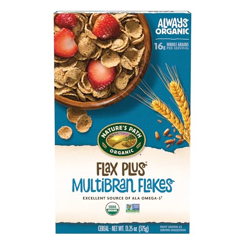 Nature's Path Organic Flax Plus Multibran Flakes Cereal, 13.25 oz (Pack of 1), Non-GMO - Image 1