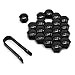 QKYS 20PCS Lug Nut Covers RustProof Black Hex Lug Nut Covers with Removal Tool Wheel Nuts Caps for Wheel Bolts Protection and Decoration Wheel Bolts Accessories for Cars SUVs 19mm - Image 2