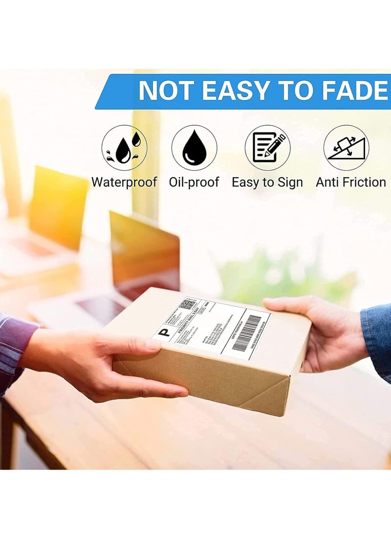 General - 2 Rolls 350 Labels Direct Thermal Labels Roll 4'' x 6'',  Direct Thermal Shipping Labels White Mailing Thermal Paper Rolls Barcode Labels, 10cm×15cm - Image 1