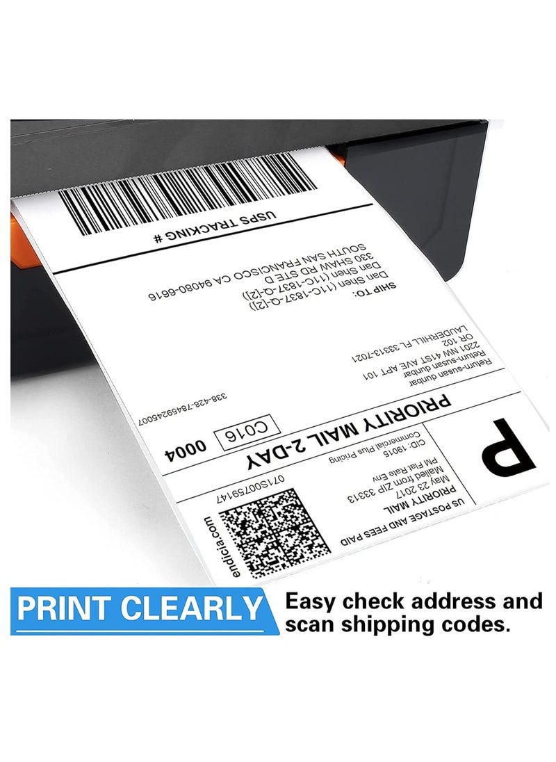 General - 2 Rolls 350 Labels Direct Thermal Labels Roll 4'' x 6'',  Direct Thermal Shipping Labels White Mailing Thermal Paper Rolls Barcode Labels, 10cm×15cm - Image 1