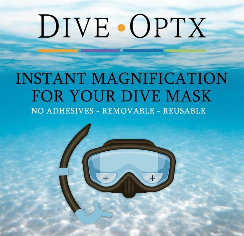 Calabria Hydrotac Dive OPTX 20/20 Stick On Bifocal Lenses +2.00 Scuba Mask Magnifying BiFocal Stickers Diving Swim Goggles - Image 4