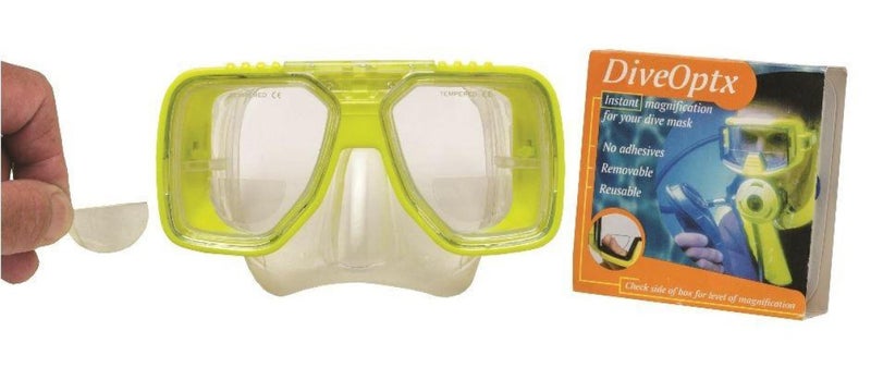 Calabria Hydrotac Dive OPTX 20/20 Stick On Bifocal Lenses +2.00 Scuba Mask Magnifying BiFocal Stickers Diving Swim Goggles - Image 5