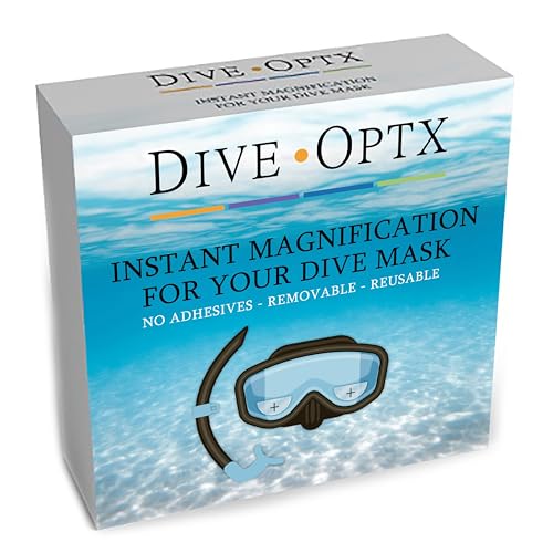 Calabria Hydrotac Dive OPTX 20/20 Stick On Bifocal Lenses +2.00 Scuba Mask Magnifying BiFocal Stickers Diving Swim Goggles - Image 1