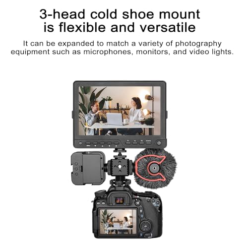 Suptig 3 Port Cold Shoe Mount with 1/4"-20 Thread for Camera Cage Flash LED Monitor Microphone etc. - Image 2