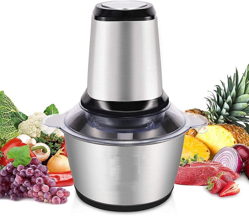 Gokich Gokich Stainless Steel Electric Meat Mixer Grinders with Bowl for Heavy Kitchen Food Chopper Mixer Meat Vegetables Onion Slicer Garlic Slicer Dicer Food Processor  - Image 1