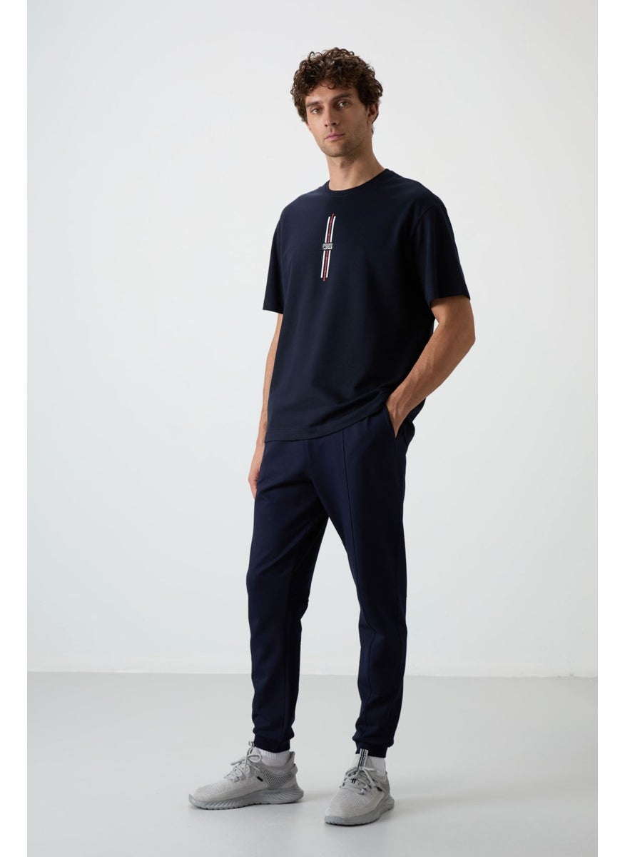 Tommy Life Indigo Cotton Soft Texture Comfort Fit Embroidered Men's Jogger - 82123  - Image 3
