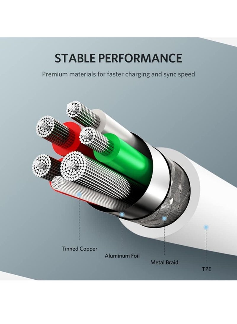 USB C Cable 5A Fast Charging Cable USB Type C Charger (2 Pack) Compatible for Huawei P20 Lite Mate 20 Pro P20 Samsung S10 Plus S9 S8 Note 9 LG G5 G6 Xiaomi Mi A2 Mi 9 etc - Image 3