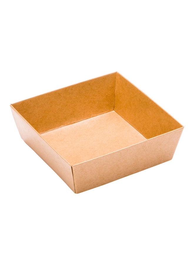 Restaurantware Matsuri Vision 3.7 x 1.4 Inch Sushi Trays, 100 Greaseproof Sushi Packaging Boxes - Lids Sold Separately, Disposable, Kraft Paper Sushi Containers, For Appetizers Or Desserts - Image 1