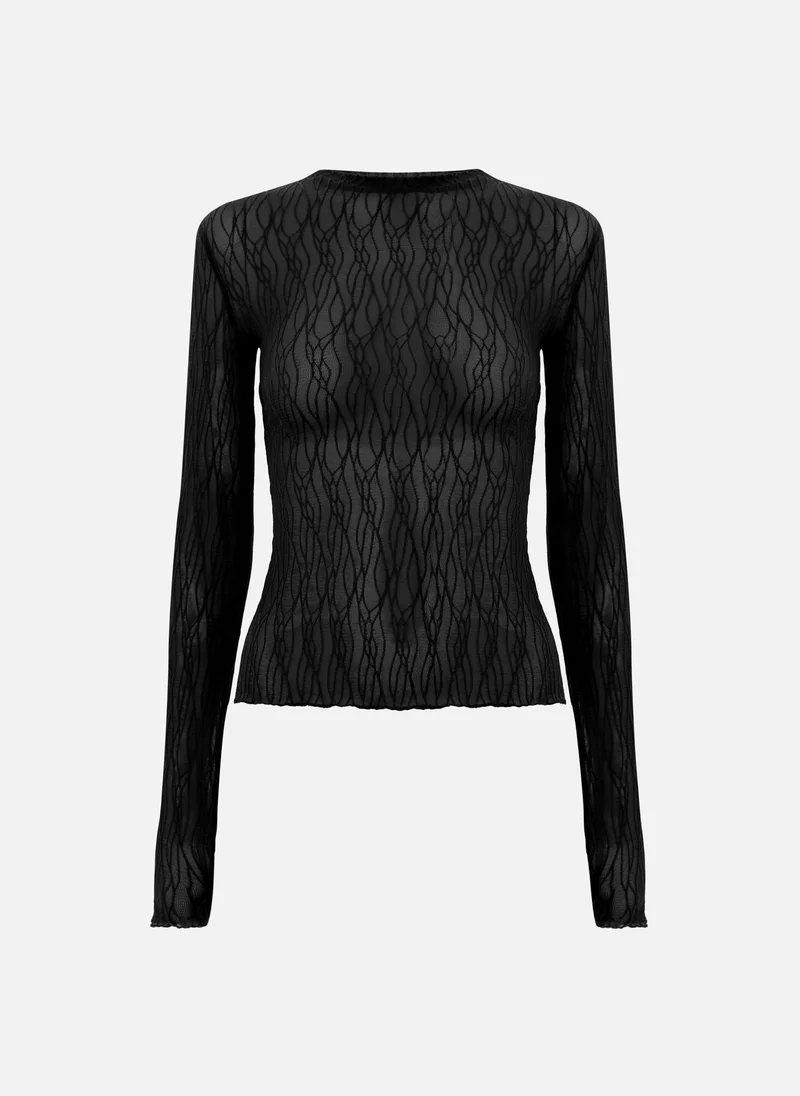 ليتشي كم طويل بنمط مفتوح