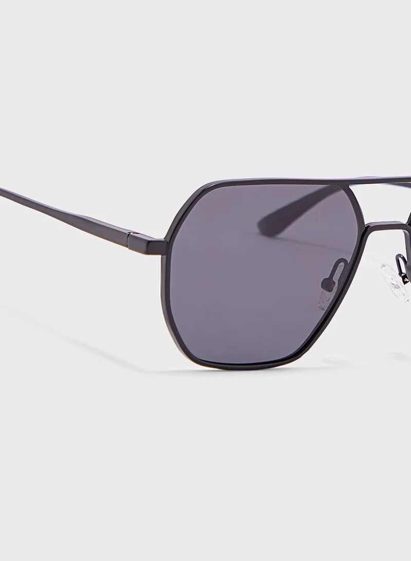 Robert Wood Polarized Lens Square Aviator Sunglasses