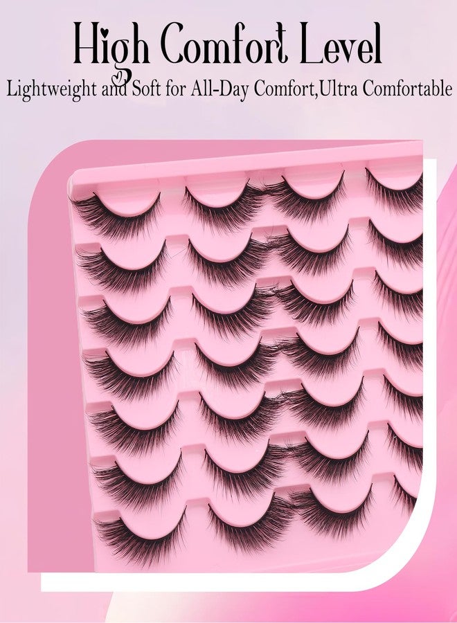 TecoKart® 14-Pair Natural Cat-Eye False Eyelashes for Women - Lightweight, Comfortable & Easy to Apply | Cat-Eye Effect | Feather-Light | All-Day Comfort | Simple Application | 14-Pair Value - Image 5