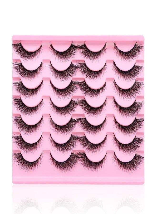 TecoKart® 14-Pair Natural Cat-Eye False Eyelashes for Women - Lightweight, Comfortable & Easy to Apply | Cat-Eye Effect | Feather-Light | All-Day Comfort | Simple Application | 14-Pair Value - Image 1