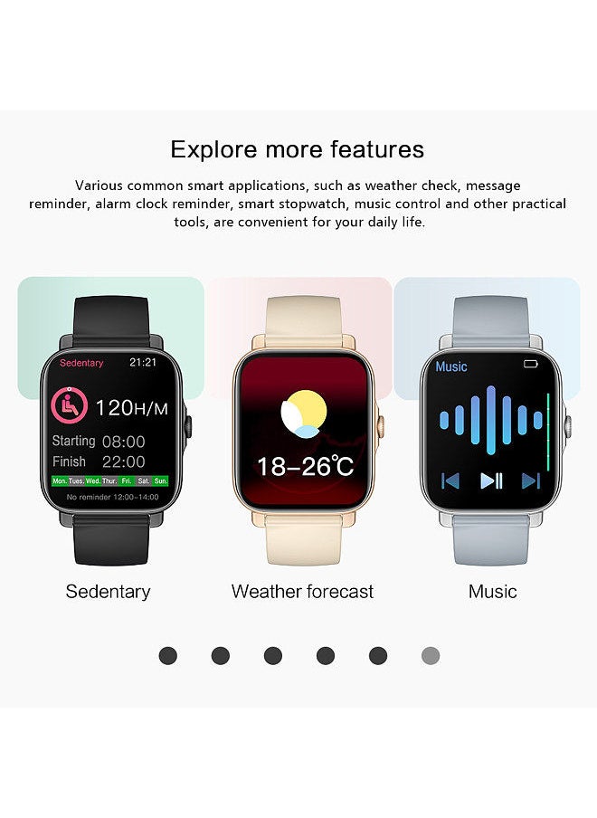 Generic - GT30 1.69''Smartwatch Sports Watch BT3.0+BT5.1 Intelligent Watch IP67-waterproof Fitness Tracker Multifunctional Watch Compatible for Android iOS Call Watch with 180mAH Battery - Image 1