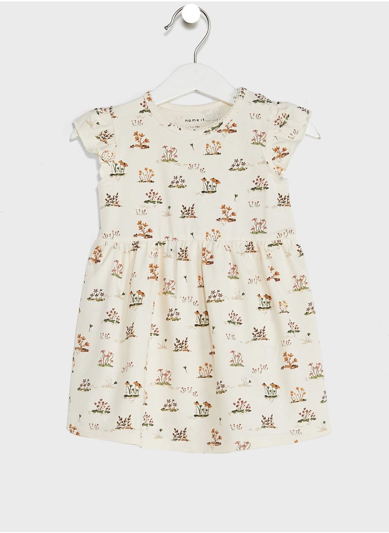 NAME IT - Infant Leaf Print Dress - Image 1