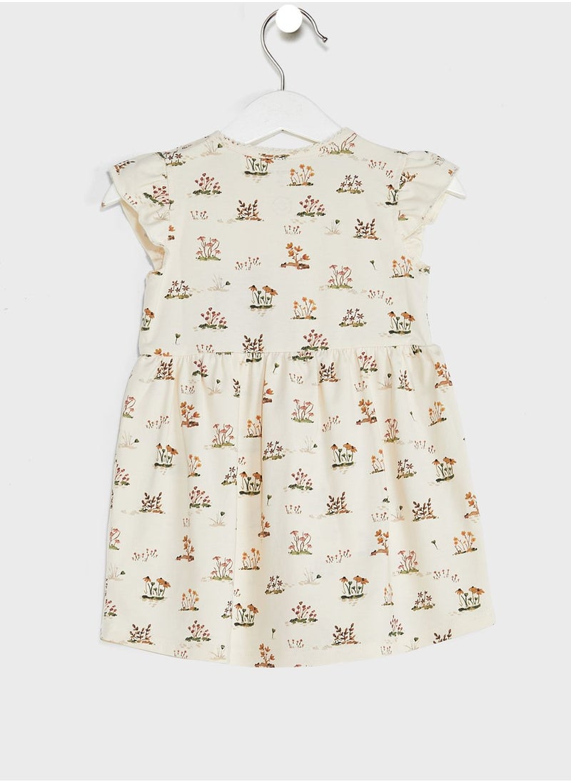 NAME IT - Infant Leaf Print Dress - Image 1