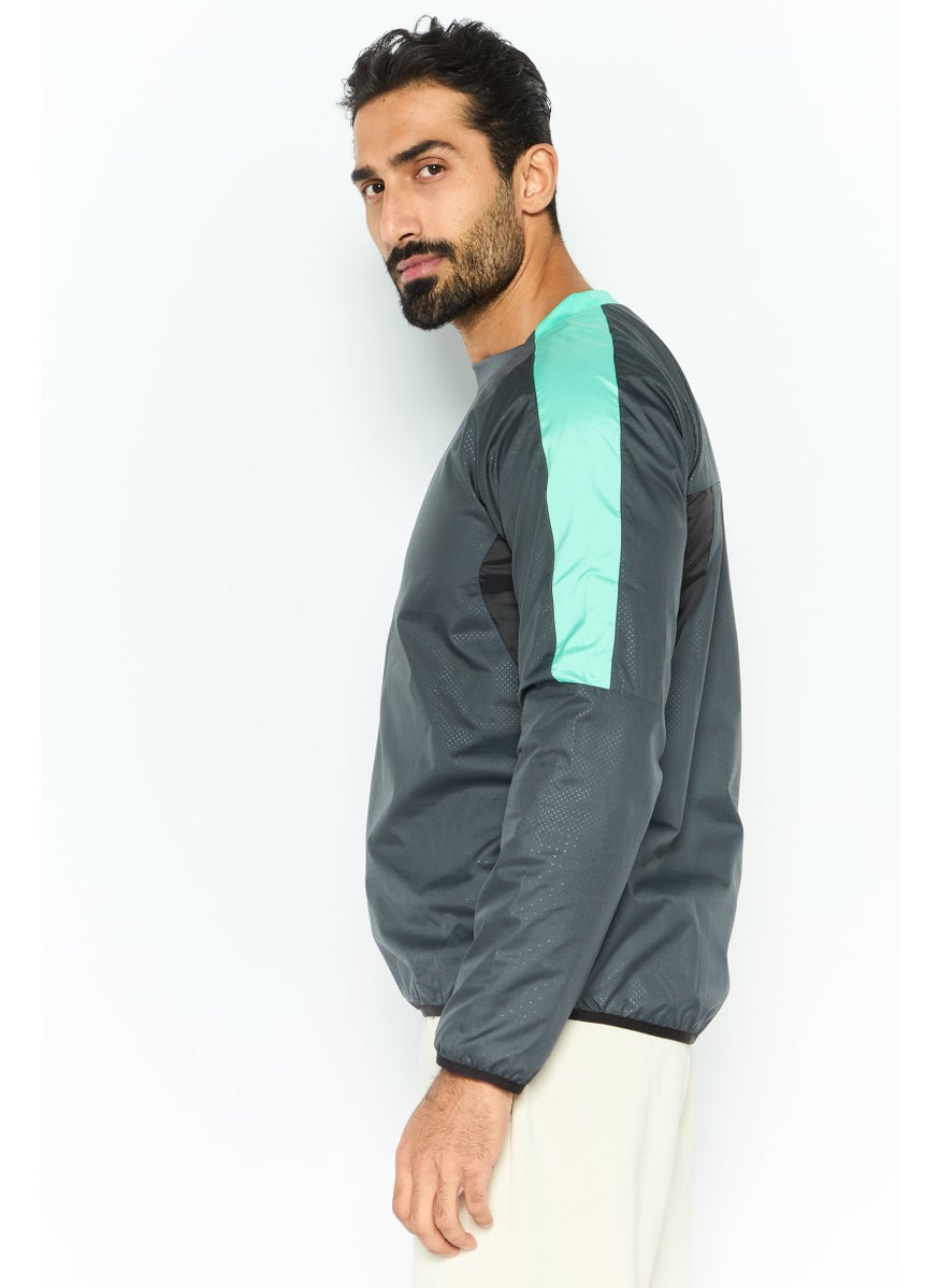 PUMA Men Sportwear Fit Long Sleeves Training Sweatshirt, Grey  - Image 3