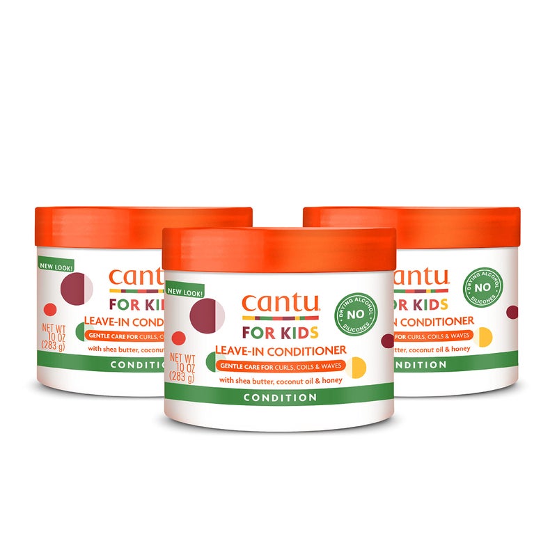 Cantu Care for Kids LeaveIn Conditioner with Shea Butter 10 oz Pack of 3